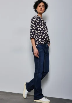 Bedrukte overhemdblouse
