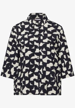 Bedrukte overhemdblouse