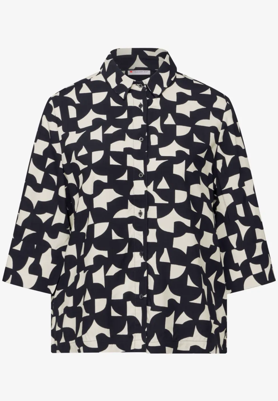 Bedrukte overhemdblouse