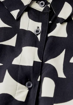 Bedrukte overhemdblouse