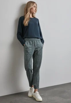 Bedrukte velours broek