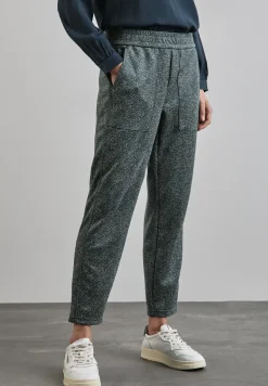 Bedrukte velours broek