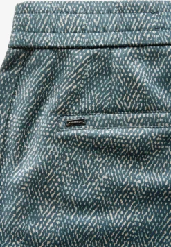 Bedrukte velours broek