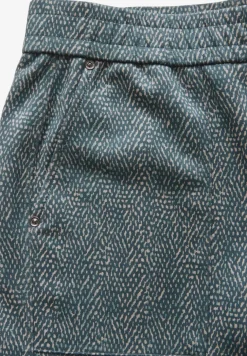 Bedrukte velours broek