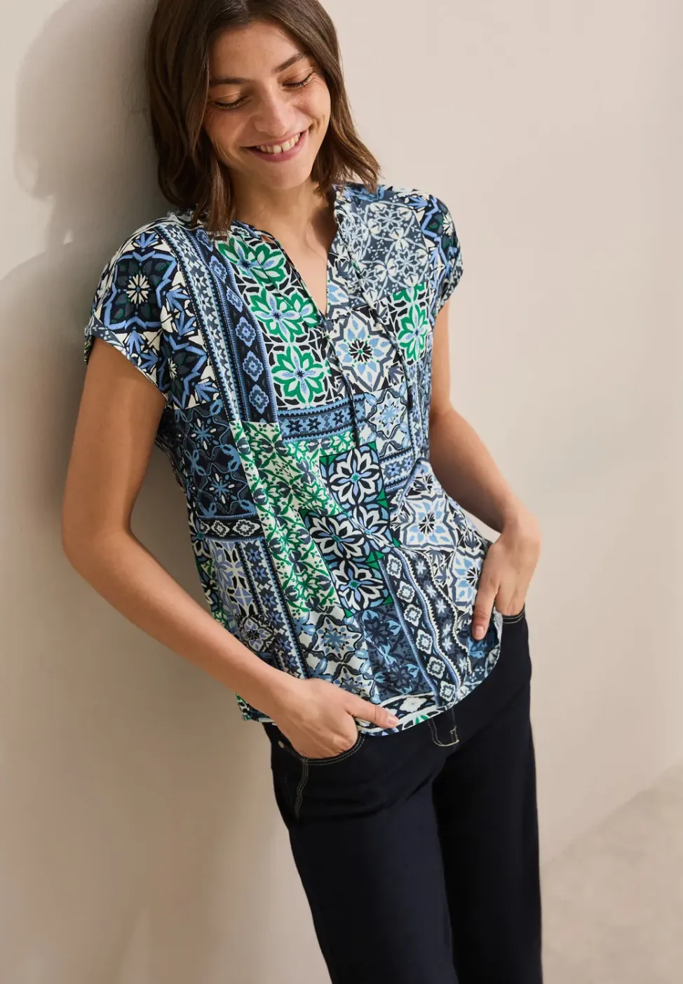 Bedrukte blouse