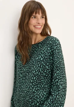 Bedrukte blouse met koord