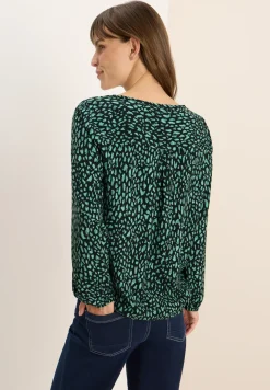 Bedrukte blouse met koord