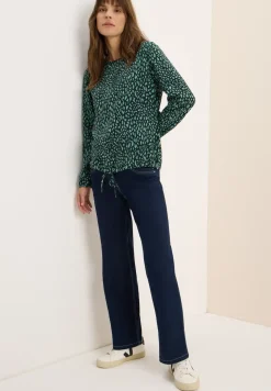 Bedrukte blouse met koord