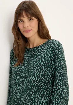 Bedrukte blouse met koord