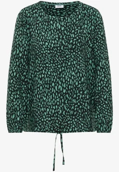 Bedrukte blouse met koord