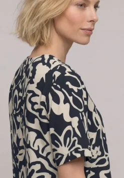 Bedrukte blouse met omslag