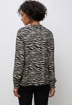 Bedrukte blouse met smokdetails