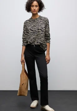 Bedrukte blouse met smokdetails