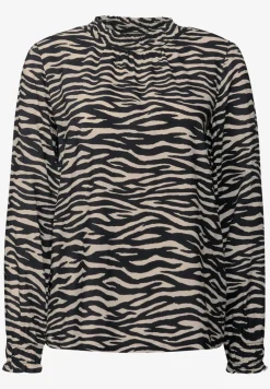 Bedrukte blouse met smokdetails