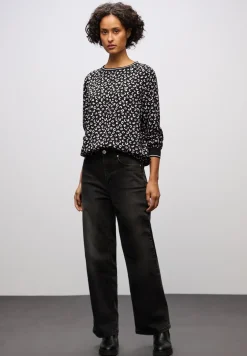 Bedrukte blouse met tape details