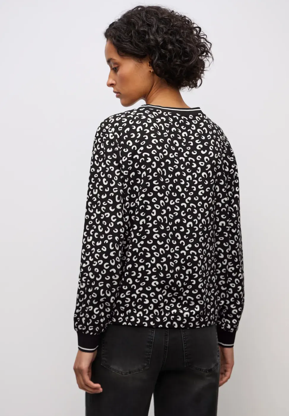 Bedrukte blouse met tape details