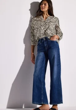 Bedrukte blouse met taping details