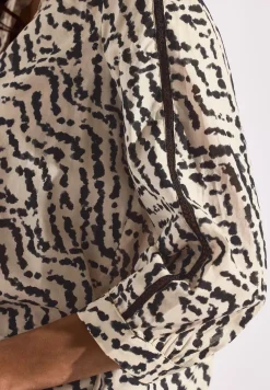 Bedrukte blouse met taping details
