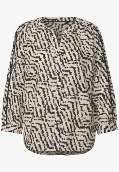 Bedrukte blouse met taping details