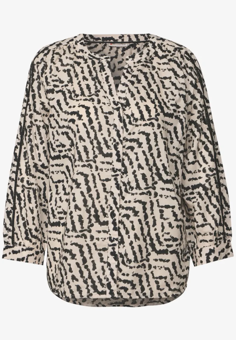 Bedrukte blouse met taping details