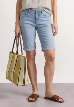 Bermuda met Slim Legs en omgeslagen detail