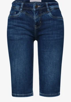 Bermuda met Slim Legs en omgeslagen detail