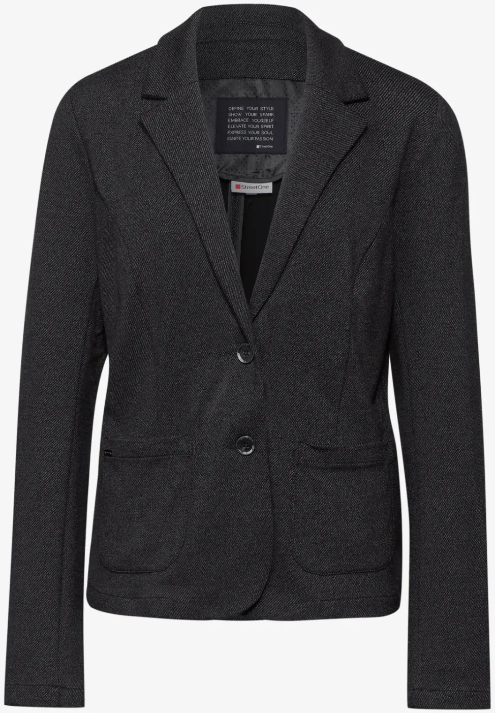 Blazer met gemêleerde look