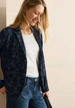 Blazer met leo-structuur
