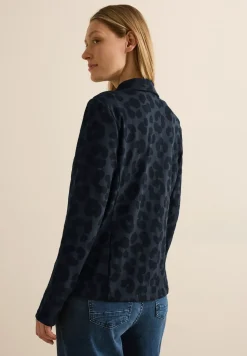 Blazer met leo-structuur