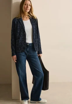 Blazer met leo-structuur