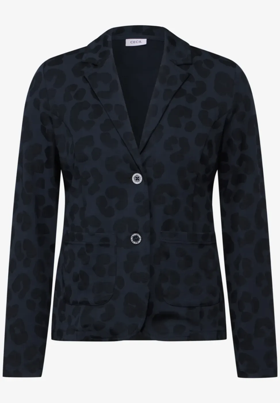 Blazer met leo-structuur