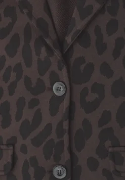 Blazer met reverskraag en leopatroon