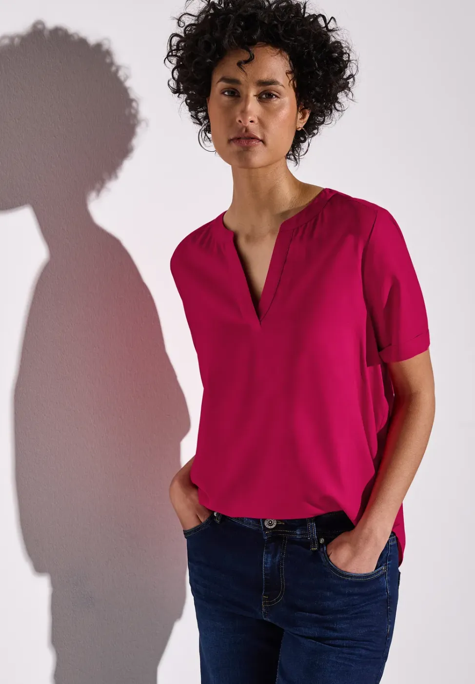 Blouse in effen kleur