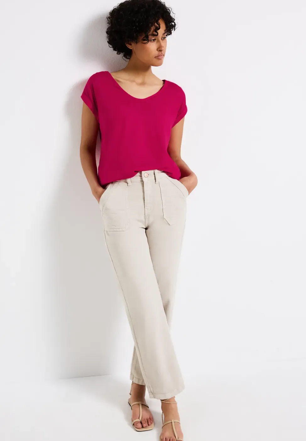 Blouse in effen kleur