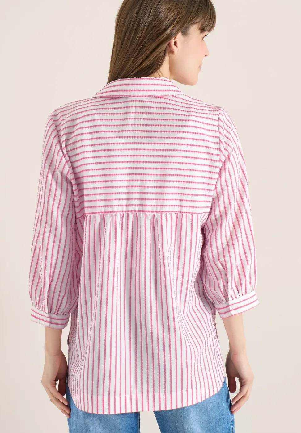 Blouse in seersucker kwaliteit