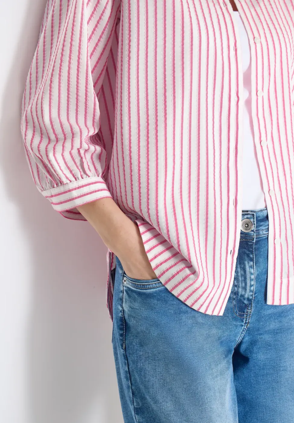 Blouse in seersucker kwaliteit