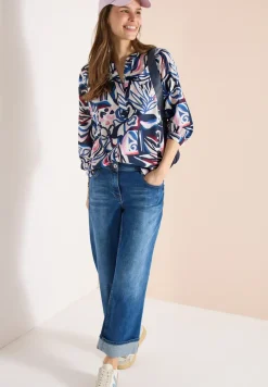 Blouse met 3/4 mouwen en meerkleurige print