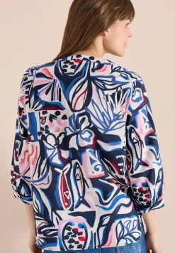 Blouse met 3/4 mouwen en meerkleurige print