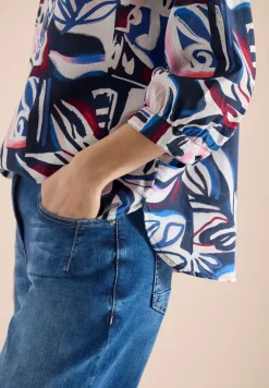 Blouse met 3/4 mouwen en meerkleurige print