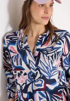 Blouse met 3/4 mouwen en meerkleurige print