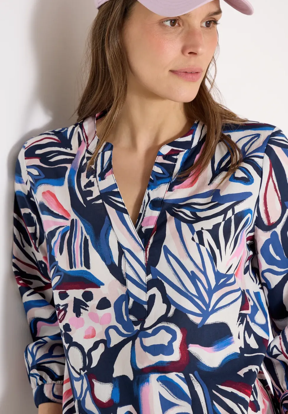 Blouse met 3/4 mouwen en meerkleurige print