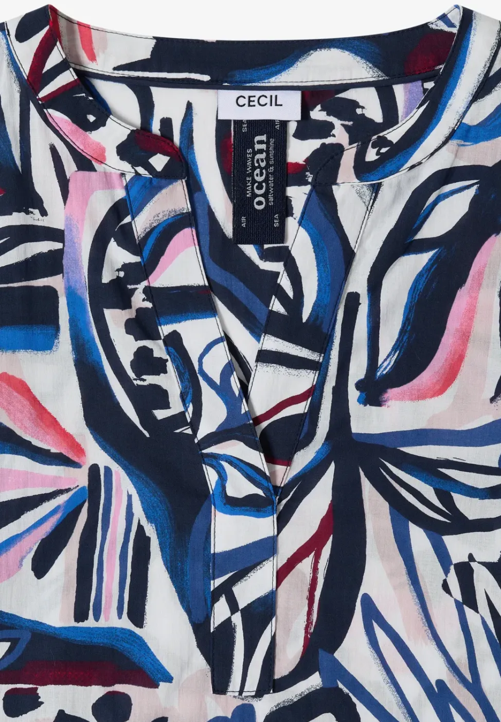 Blouse met 3/4 mouwen en meerkleurige print