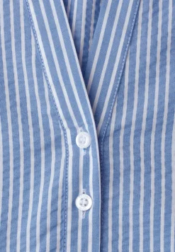 blouse met 3/4 mouwen in seersucker kwaliteit