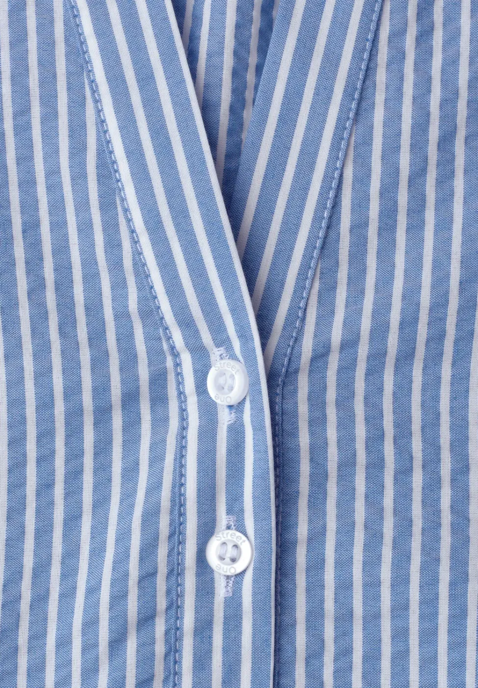 blouse met 3/4 mouwen in seersucker kwaliteit