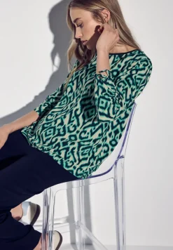 Blouse met gerimpelde mouwen
