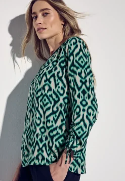 Blouse met gerimpelde mouwen