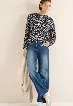 Blouse met gesmockte halslijn