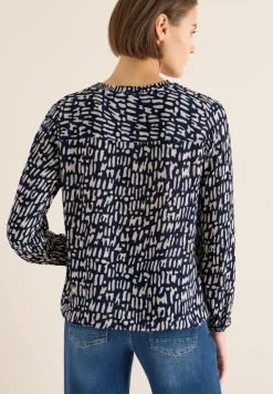 Blouse met gesmockte halslijn