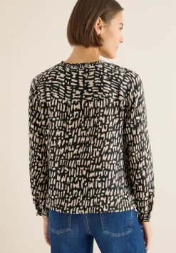 Blouse met gesmockte halslijn