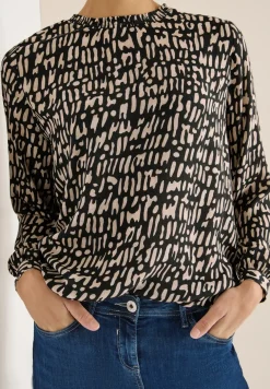Blouse met gesmockte halslijn